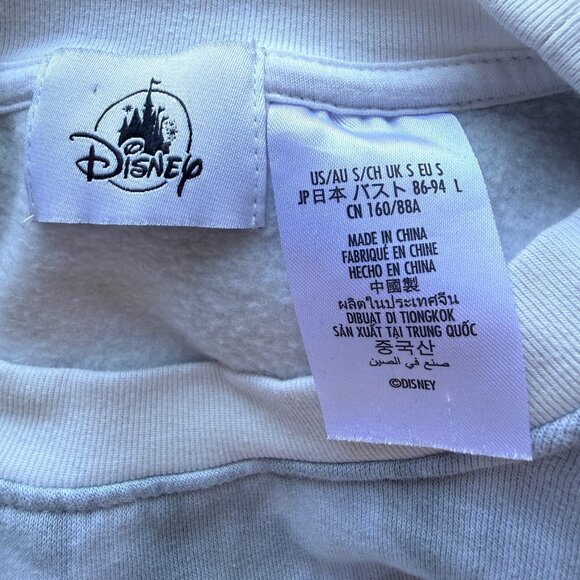 Disney Sweatshirt Womens Small Gray Black Cotton Blend Halloween Crew Neck - Picture 5 of 10